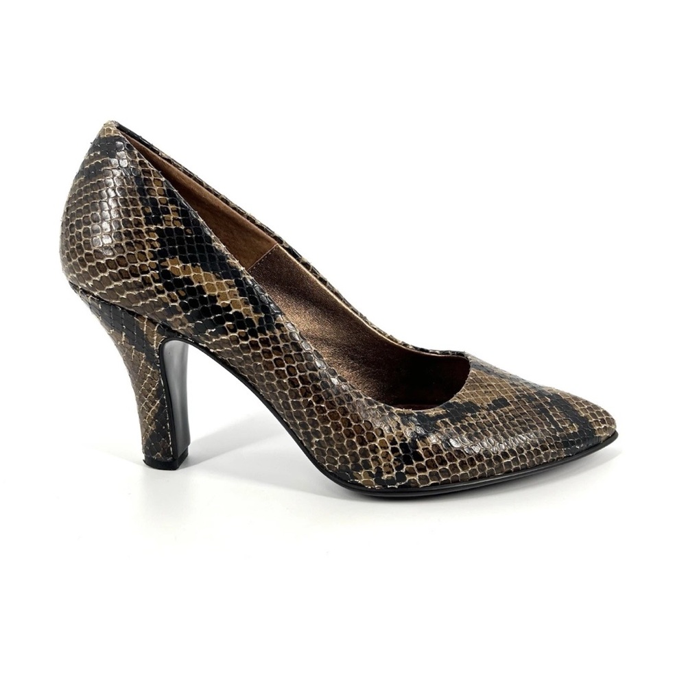 Sofft Heels Womens Size 7.5 Snakeskin Print Textured Leather Classic Pumps